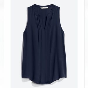 41 Hawthorn Breyson Pleat Detail‎ Split Neck Blouse Size XSP (Fits like a S)